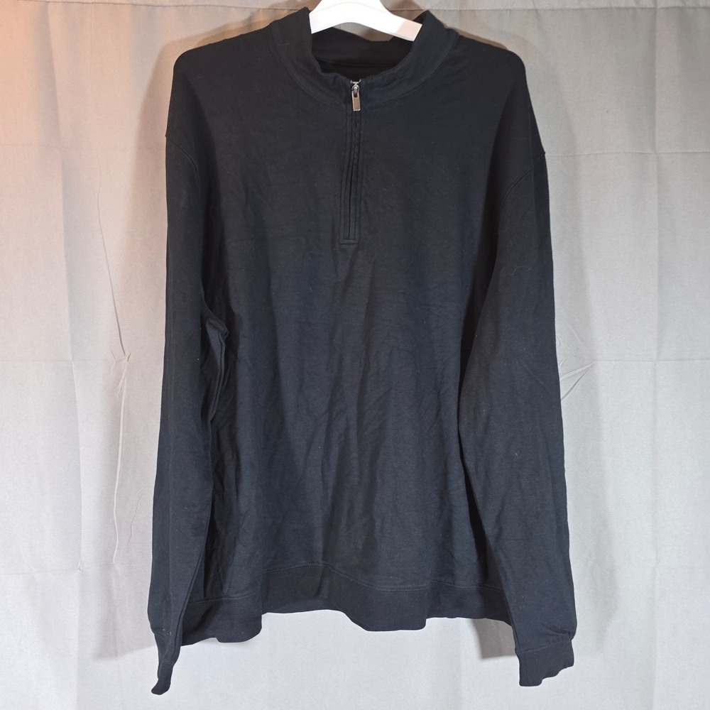 Goodfellow & Co Mens Comfort Wear Quarter Zip Pullover Black XXL 2KG792 NWT